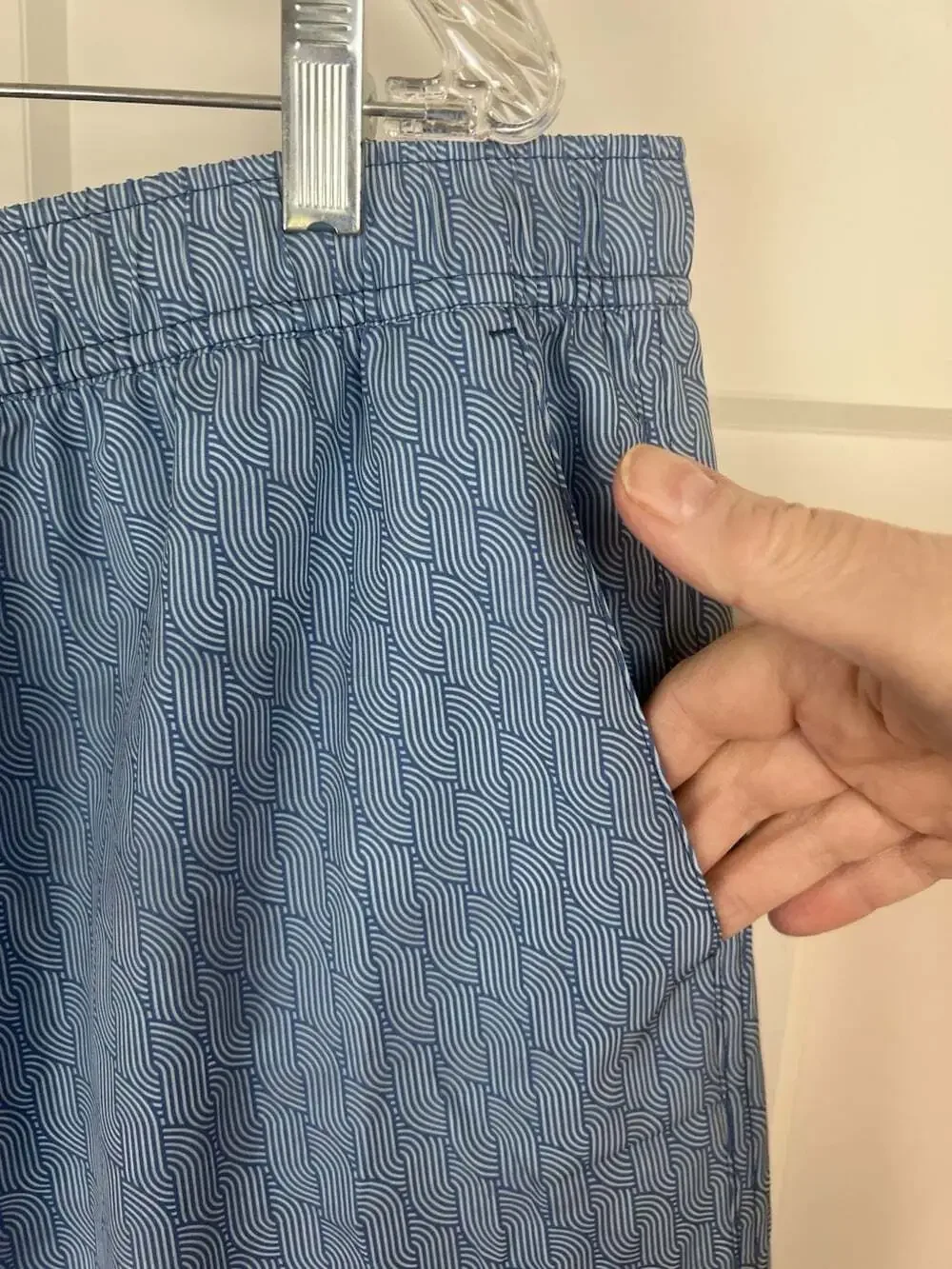 Peter Millar Crown Swim Trunks Men XXL Blue Geometric 7” Inseam NWT $108